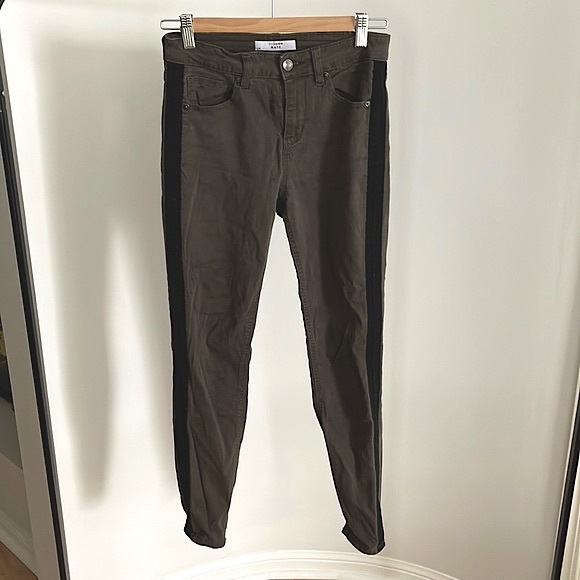 Dynamite Denim Kate - Army Green w/ Black Stripe - Picture 1 of 6